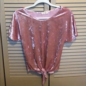 Metallic/shine pink top